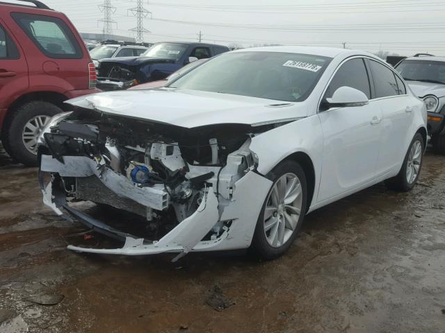 2G4GK5EX9F9250178 - 2015 BUICK REGAL WHITE photo 2
