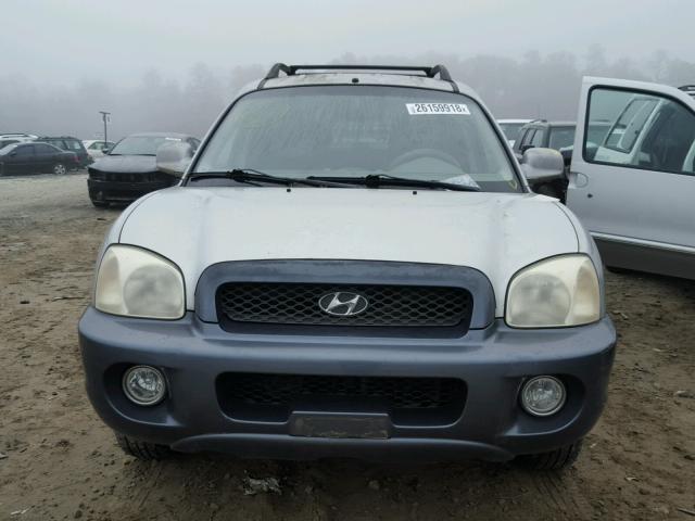 KM8SC13E24U600767 - 2004 HYUNDAI SANTA FE G SILVER photo 9