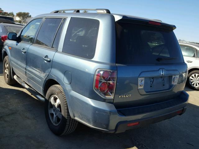 5FNYF28428B013494 - 2008 HONDA PILOT EX BLUE photo 3