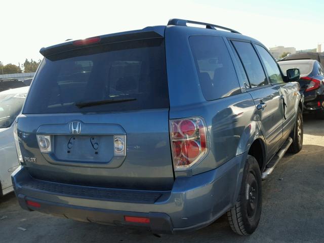 5FNYF28428B013494 - 2008 HONDA PILOT EX BLUE photo 4