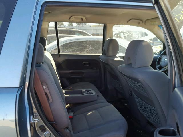 5FNYF28428B013494 - 2008 HONDA PILOT EX BLUE photo 6