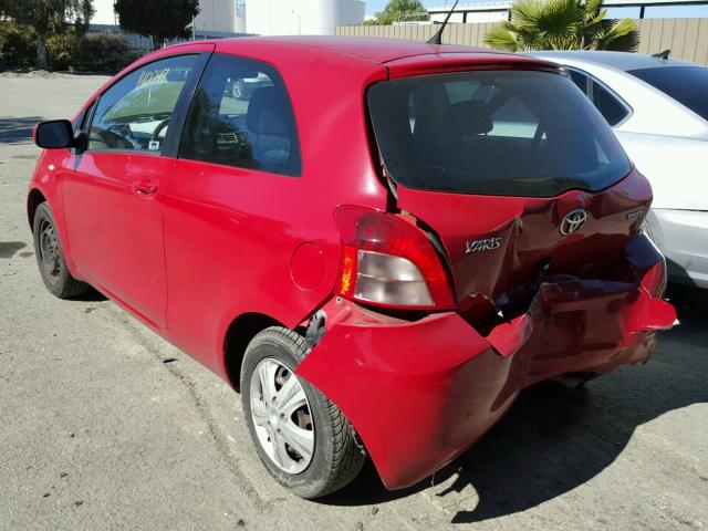 JTDJT923875060984 - 2007 TOYOTA YARIS RED photo 3