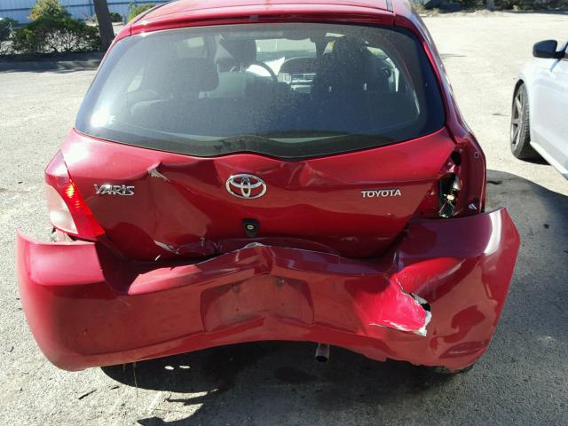 JTDJT923875060984 - 2007 TOYOTA YARIS RED photo 9