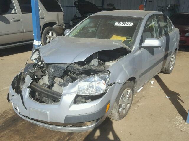 KNADE123086384898 - 2008 KIA RIO BASE SILVER photo 2