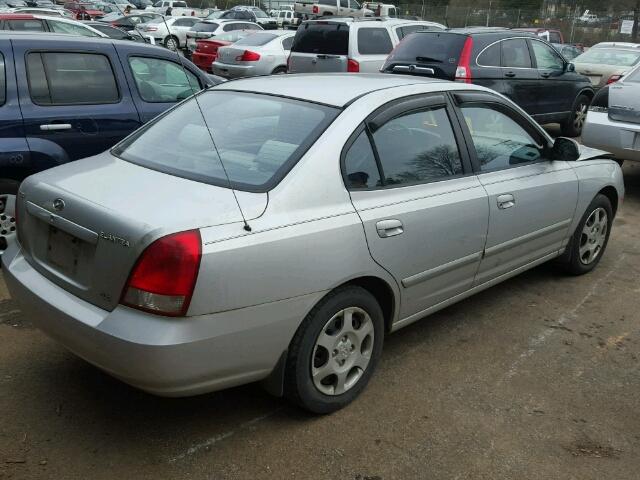 KMHDN45D21U081899 - 2001 HYUNDAI ELANTRA GL SILVER photo 4