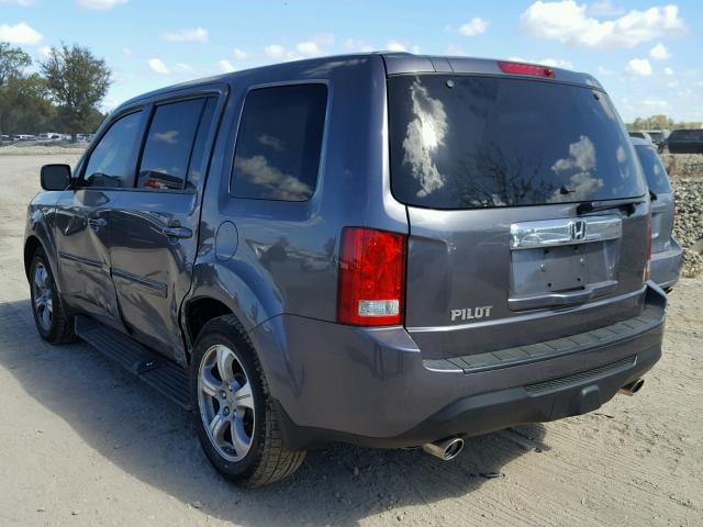 5FNYF3H79FB021217 - 2015 HONDA PILOT EXLN GRAY photo 3