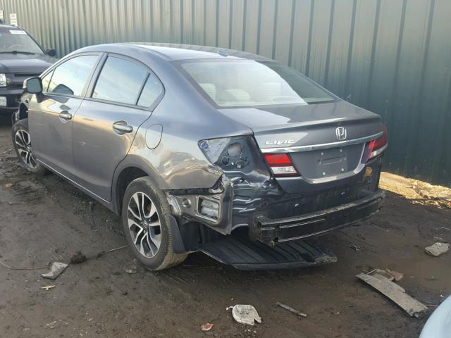 19XFB2F82DE215535 - 2013 HONDA CIVIC EX GRAY photo 3