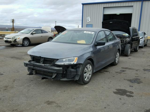 3VW2K7AJ1CM385067 - 2012 VOLKSWAGEN JETTA BASE GRAY photo 2