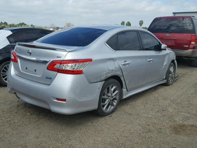 3N1AB7APXEY308747 - 2014 NISSAN SENTRA S SILVER photo 4