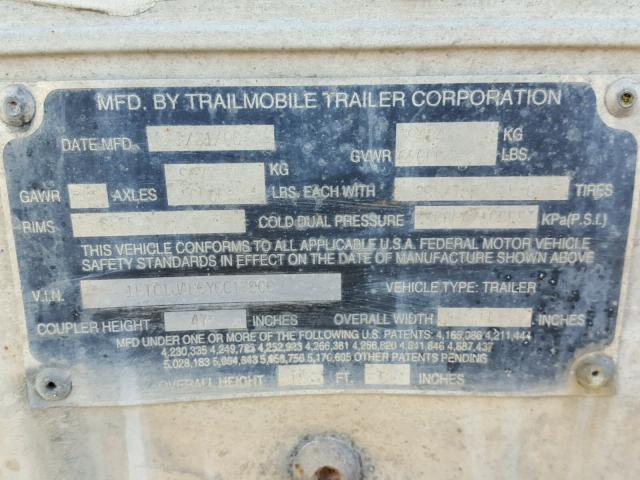 1PT01JAH6Y6012900 - 2000 TRIM TRAILER TRAILER WHITE photo 10