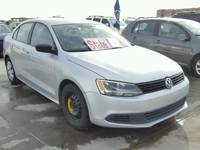 3VW2K7AJ2CM385305 - 2012 VOLKSWAGEN JETTA BASE ვერცხლისფერი ფოტო 1
