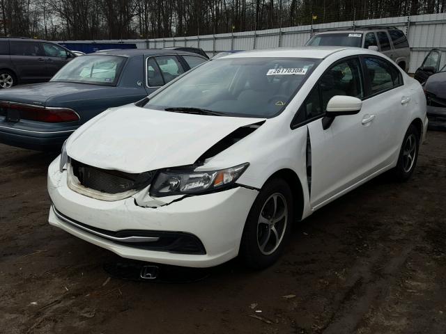 19XFB2F76FE041835 - 2015 HONDA CIVIC SE WHITE photo 2