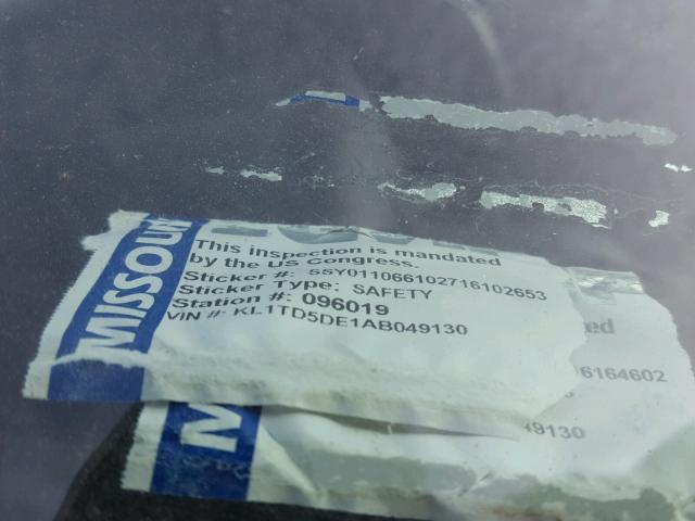 KL1TD5DE1AB049130 - 2010 CHEVROLET AVEO LS 黄色 照片 10