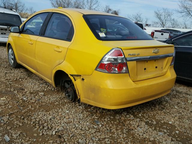 KL1TD5DE1AB049130 - 2010 CHEVROLET AVEO LS YELLOW photo 3