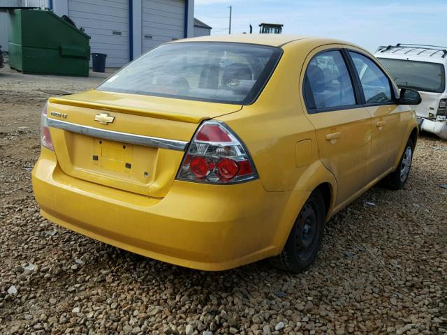 KL1TD5DE1AB049130 - 2010 CHEVROLET AVEO LS 黄色 照片 4
