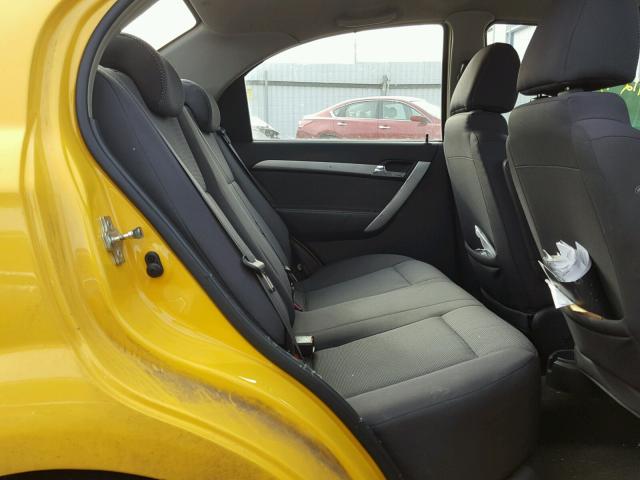 KL1TD5DE1AB049130 - 2010 CHEVROLET AVEO LS 黄色 照片 6