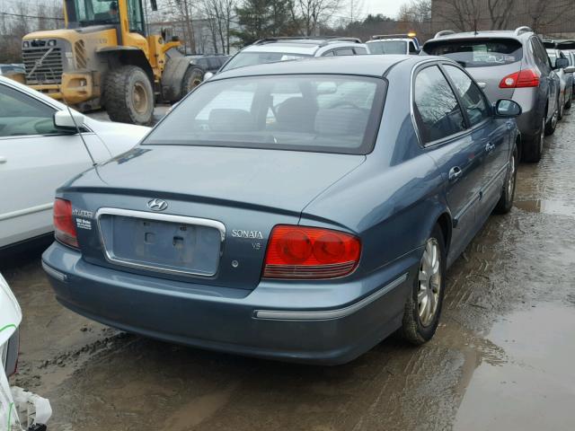 KMHWF35H65A096416 - 2005 HYUNDAI SONATA GLS BLUE photo 4