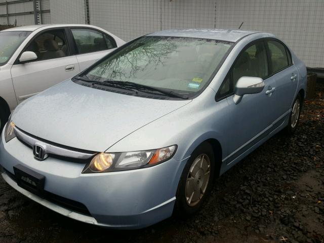 JHMFA36268S009849 - 2008 HONDA CIVIC HYBR BLUE photo 2