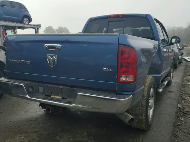 1D7HA18D74S670853 - 2004 DODGE RAM 1500 S BLUE photo 4