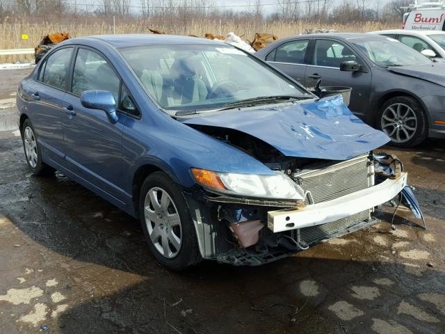 1HGFA15568L064802 - 2008 HONDA CIVIC LX BLUE photo 1