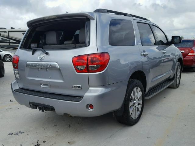 5TDKY5G1XGS063725 - 2016 TOYOTA SEQUOIA LI SILVER photo 4