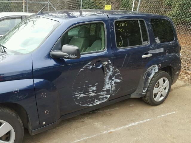 3GNDA13D27S619194 - 2007 CHEVROLET HHR LS BLUE photo 9