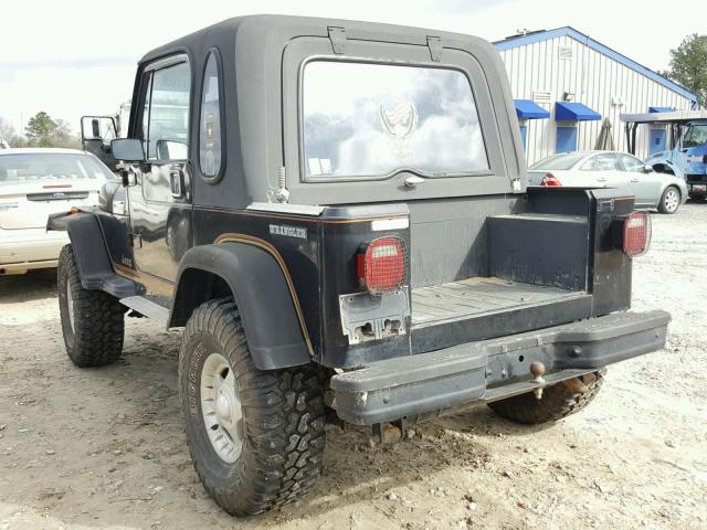 2BCCE8145HB519023 - 1987 JEEP WRANGLER L BLACK photo 3