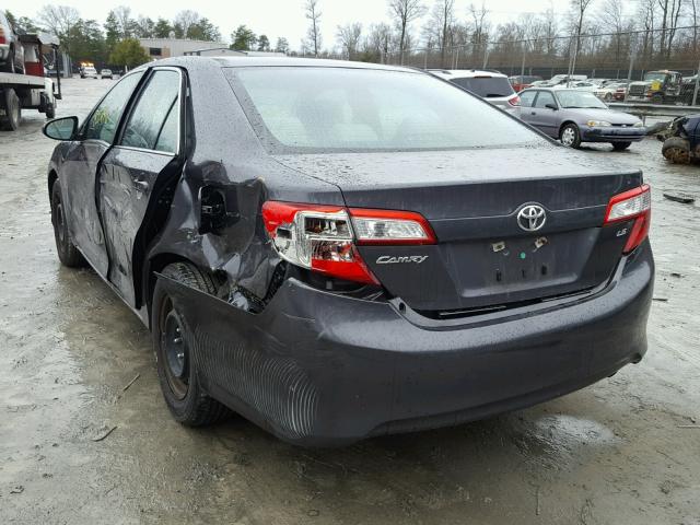 4T4BF1FK4CR172522 - 2012 TOYOTA CAMRY BASE GRAY photo 3