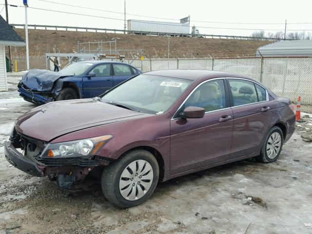 1HGCP2F37AA129842 - 2010 HONDA ACCORD LX RED photo 2