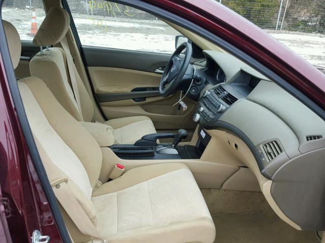 1HGCP2F37AA129842 - 2010 HONDA ACCORD LX RED photo 5