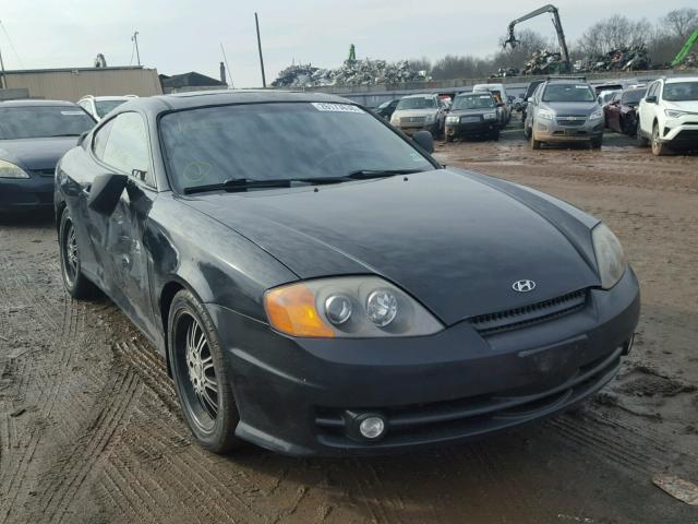 KMHHN65F83U080919 - 2003 HYUNDAI TIBURON BLACK photo 1