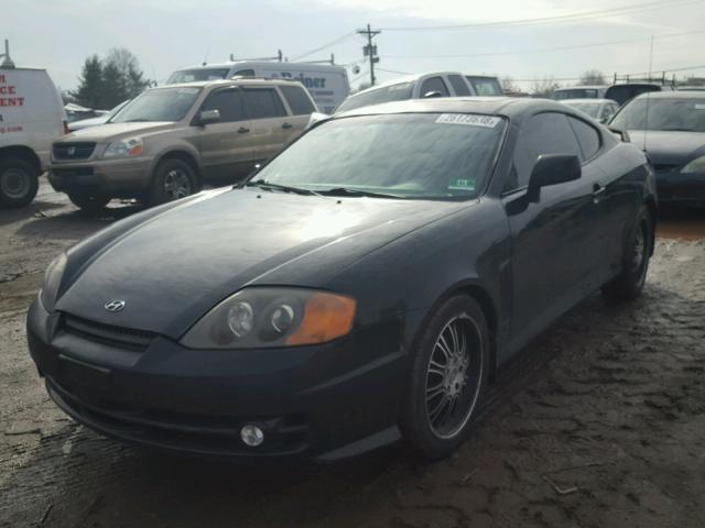 KMHHN65F83U080919 - 2003 HYUNDAI TIBURON BLACK photo 2