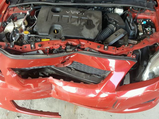 2T1BU4EE9AC500819 - 2010 TOYOTA COROLLA BA RED photo 7