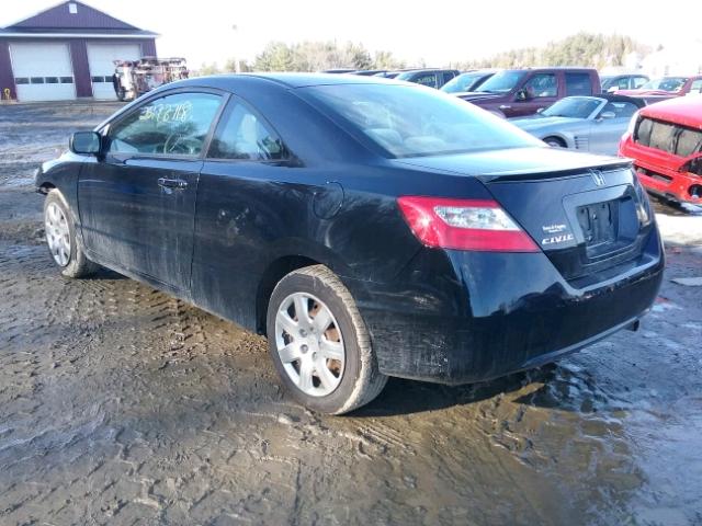 2HGFG1A66BH500095 - 2011 HONDA CIVIC LX BLACK photo 3