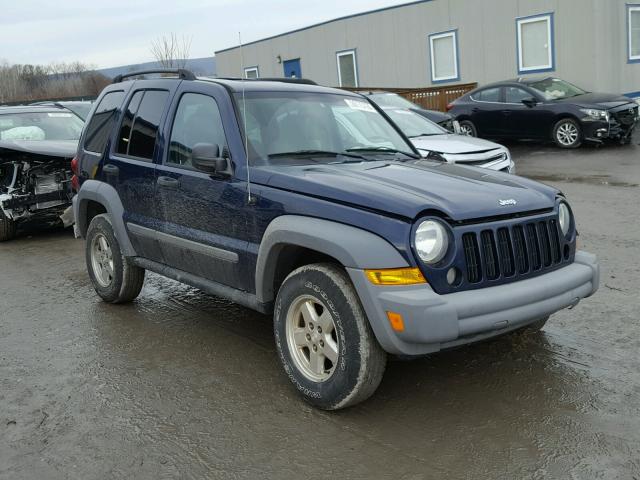 1J8GL48K45W721390 - 2005 JEEP LIBERTY SP BLUE photo 1