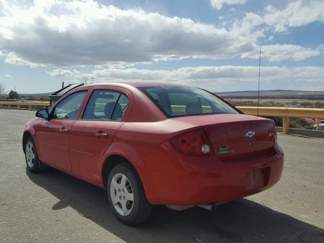 1G1AK52F357582406 - 2005 CHEVROLET COBALT RED photo 3