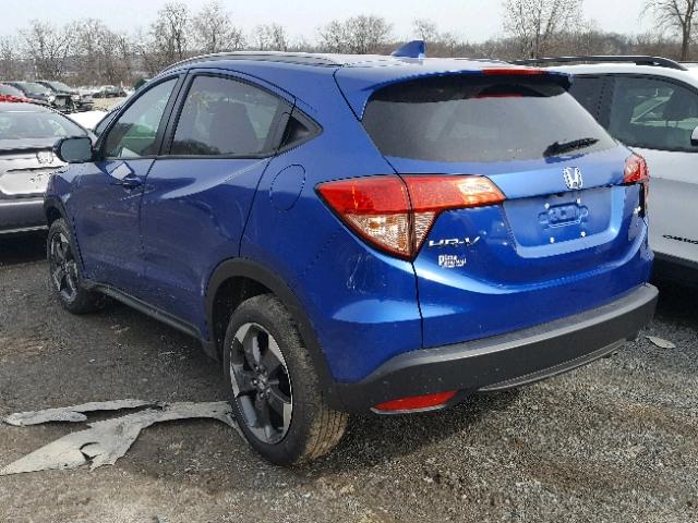 3CZRU6H77JM701224 - 2018 HONDA HR-V EXL BLUE photo 3