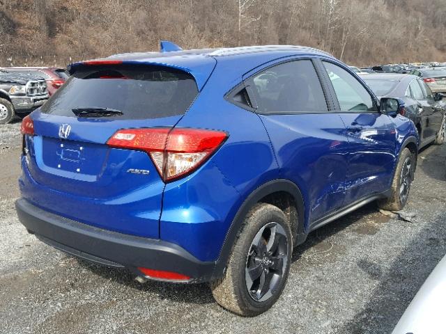 3CZRU6H77JM701224 - 2018 HONDA HR-V EXL BLUE photo 4