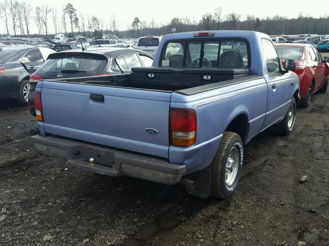 1FTCR10A6VUA74587 - 1997 FORD RANGER BLUE photo 4