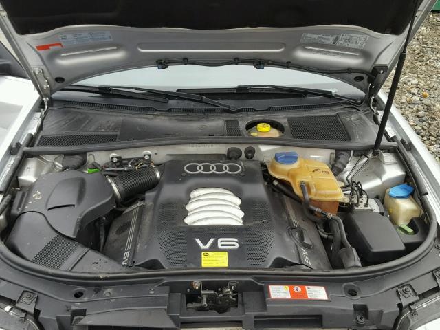 WAUEH64B91N111256 - 2001 AUDI A6 2.8 QUA SILVER photo 7