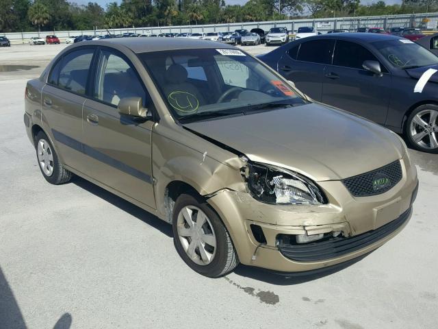 KNADE123666164775 - 2006 KIA RIO BEIGE photo 1