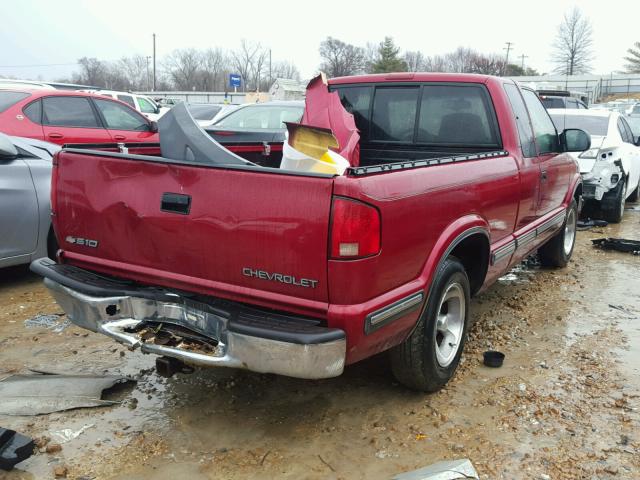 1GCCS19X1X8118938 - 1999 CHEVROLET S TRUCK S1 RED photo 4