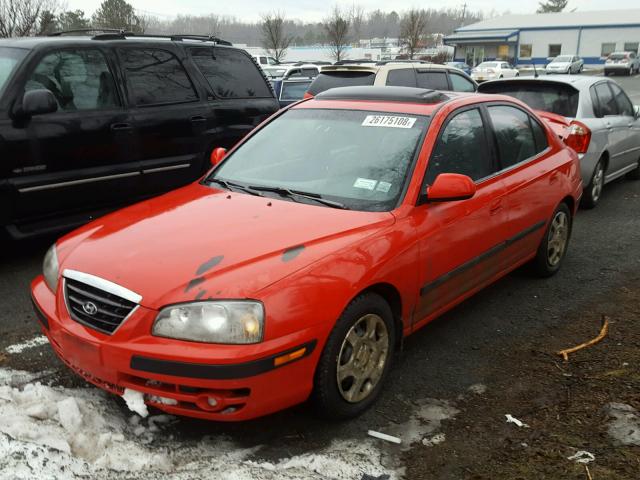 KMHDN46D05U065771 - 2005 HYUNDAI ELANTRA GL RED photo 2