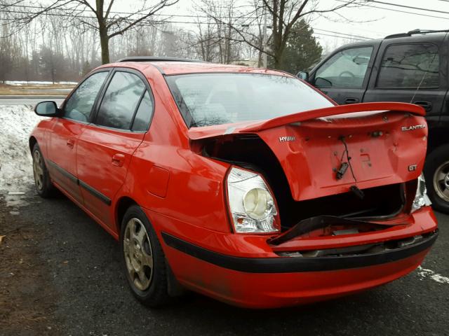 KMHDN46D05U065771 - 2005 HYUNDAI ELANTRA GL RED photo 3