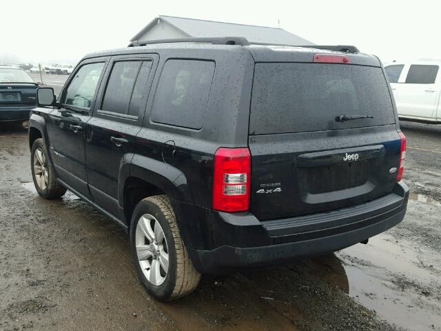 1C4NJRFB4ED761307 - 2014 JEEP PATRIOT LA BLACK photo 3