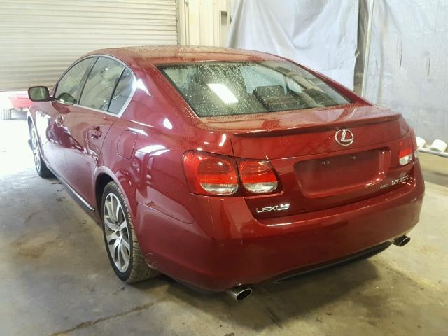 JTHCH96S060006973 - 2006 LEXUS GS GENERAT MAROON photo 3