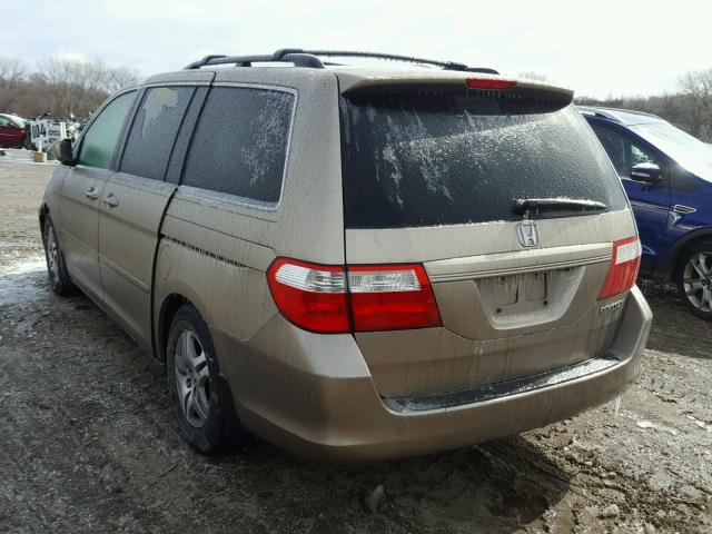 5FNRL38705B131584 - 2005 HONDA ODYSSEY EX TAN photo 3