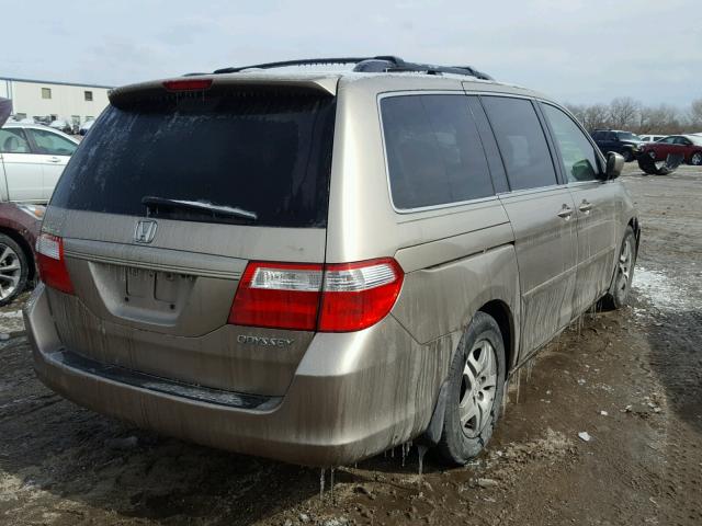 5FNRL38705B131584 - 2005 HONDA ODYSSEY EX TAN photo 4