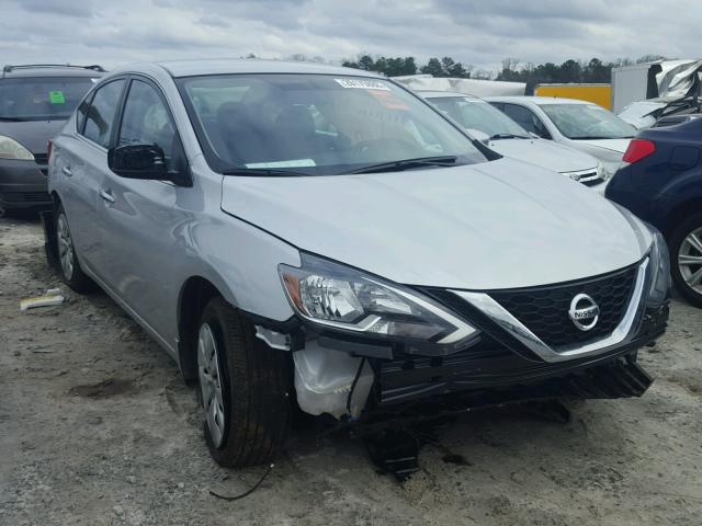 3N1AB7AP1HY332634 - 2017 NISSAN SENTRA S SILVER photo 1