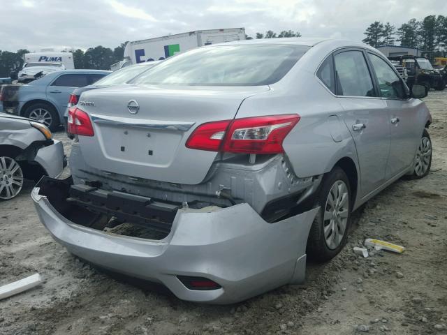 3N1AB7AP1HY332634 - 2017 NISSAN SENTRA S SILVER photo 4